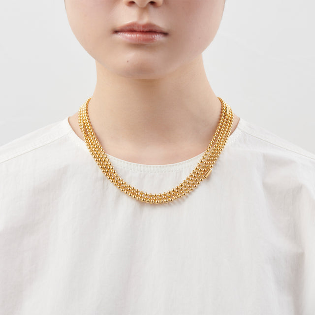 3.5mm long ball chain necklace (gold / 180cm)