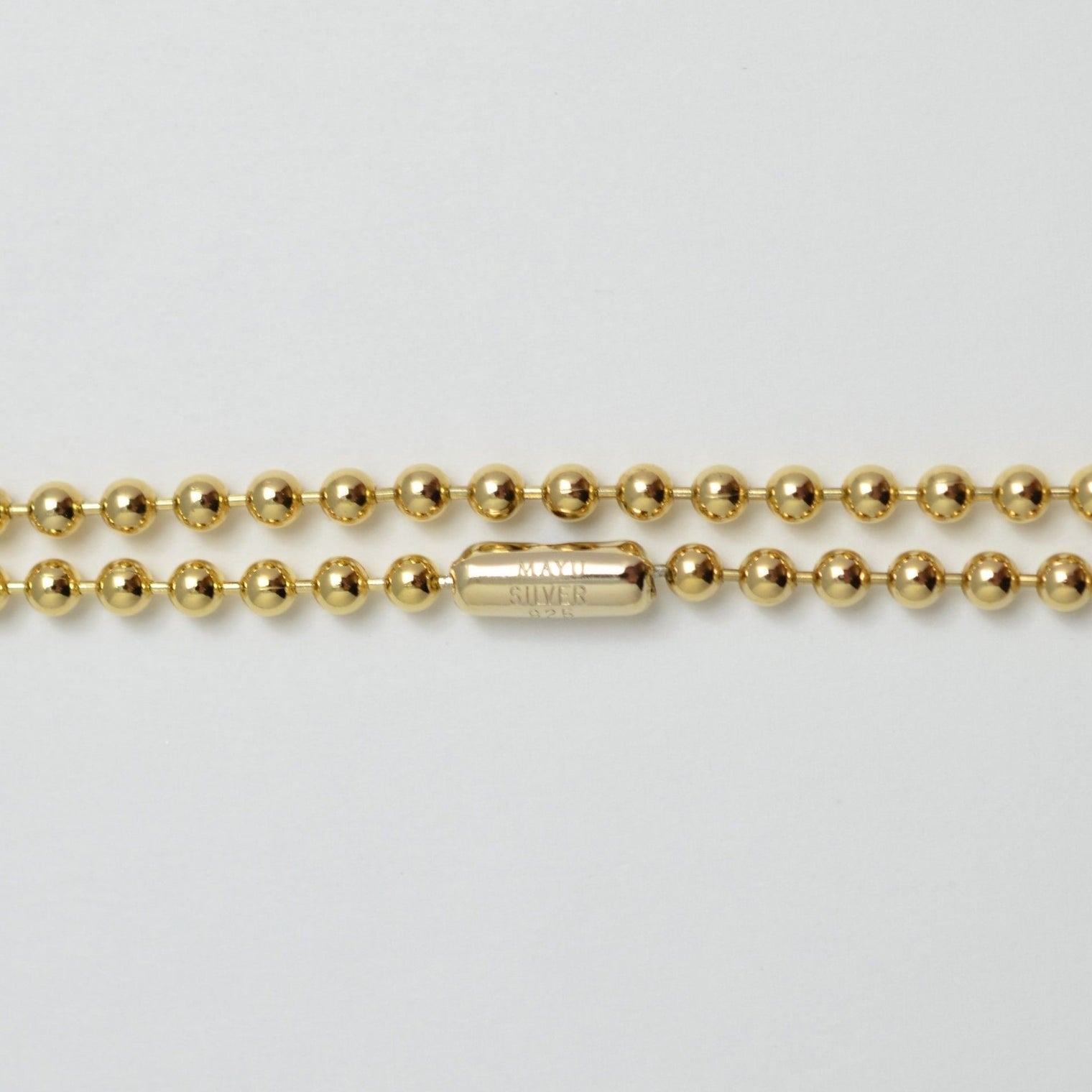 3.5mm long ball chain necklace (gold / 180cm)