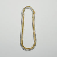3.5mm long ball chain necklace (silver / gold / 180cm)