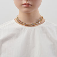 3.5mm long ball chain necklace (silver / gold / 180cm)