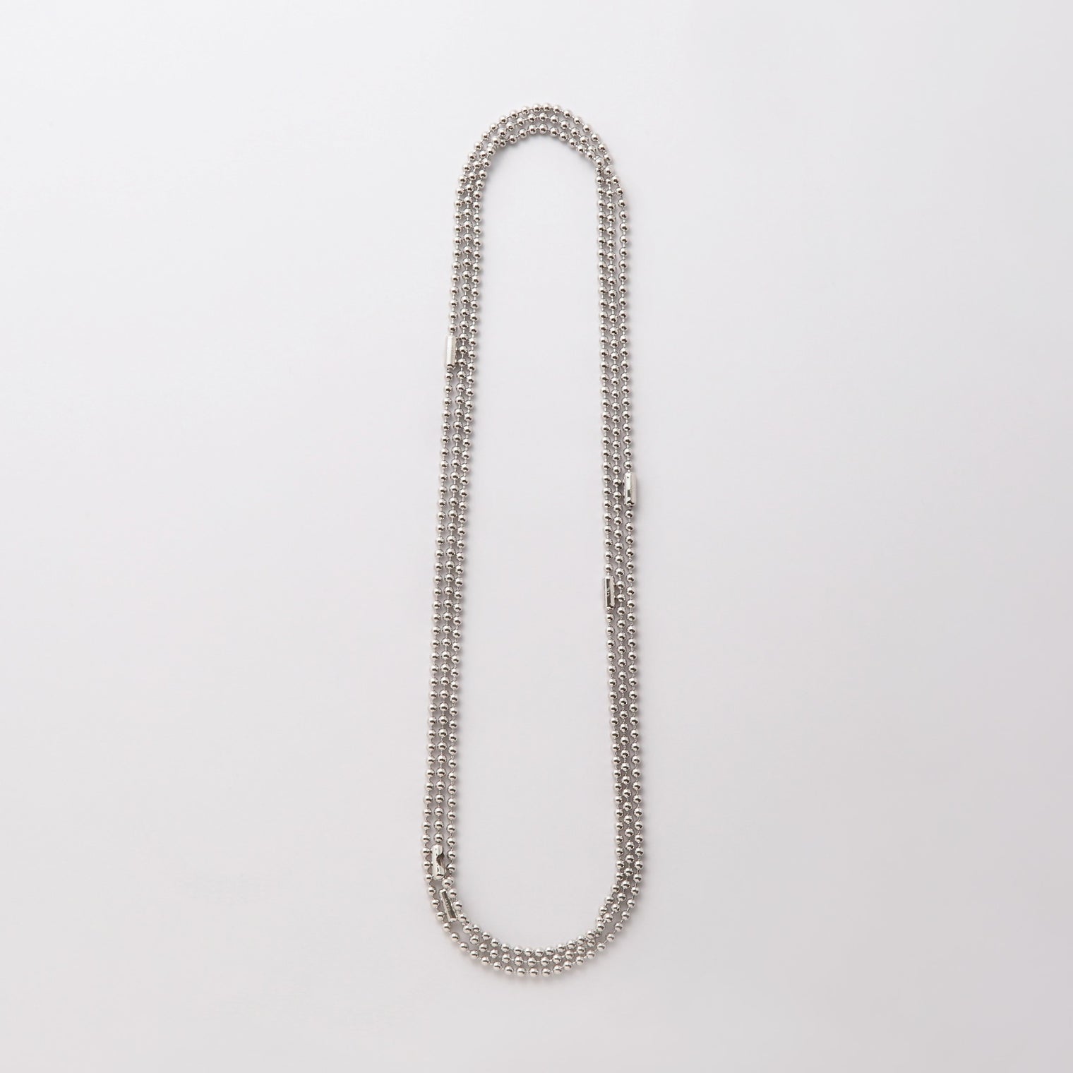3.5mm long ball chain necklace (silver / 180cm)
