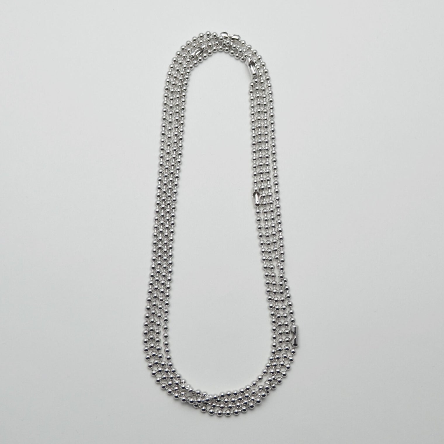 3.5mm long ball chain necklace (silver / 180cm)