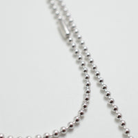 3.5mm long ball chain necklace (silver / 180cm)
