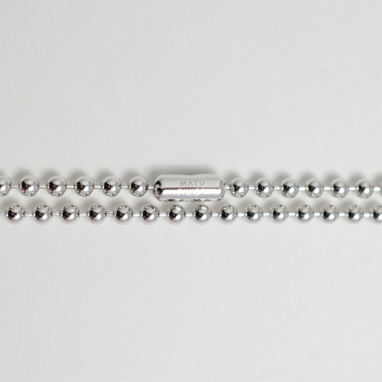 3.5mm long ball chain necklace (silver / 180cm)