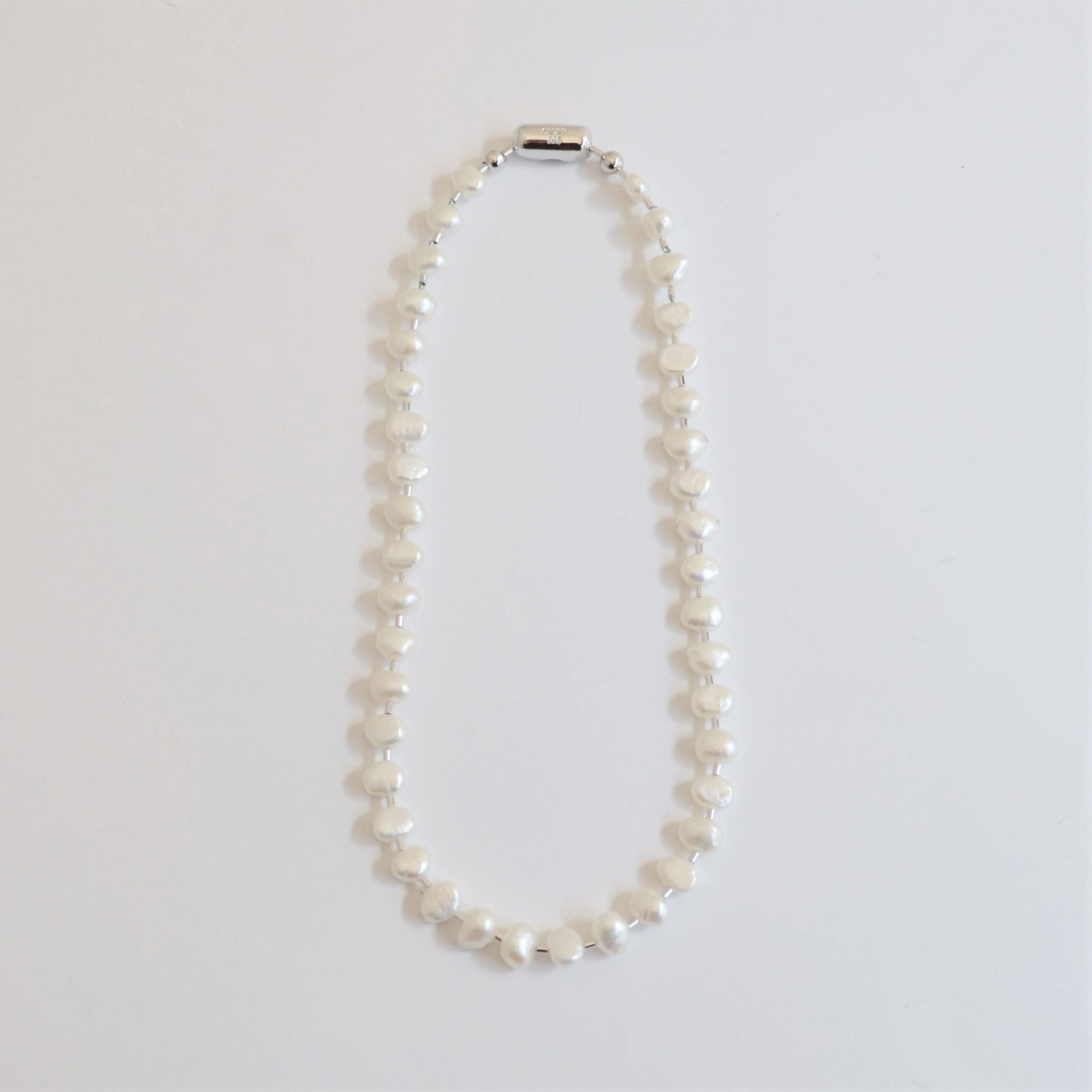 LIMITED COLLECTION 【Baroque pearl ball chain necklace