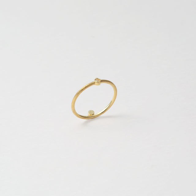 2 stones ring(cubic zirconia/gold)