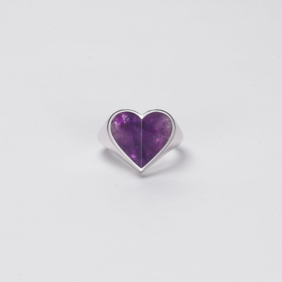 Heart ring (Amethyst) – MAYU online store