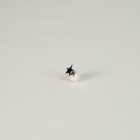 Tiny star pierce (Silver) pearl