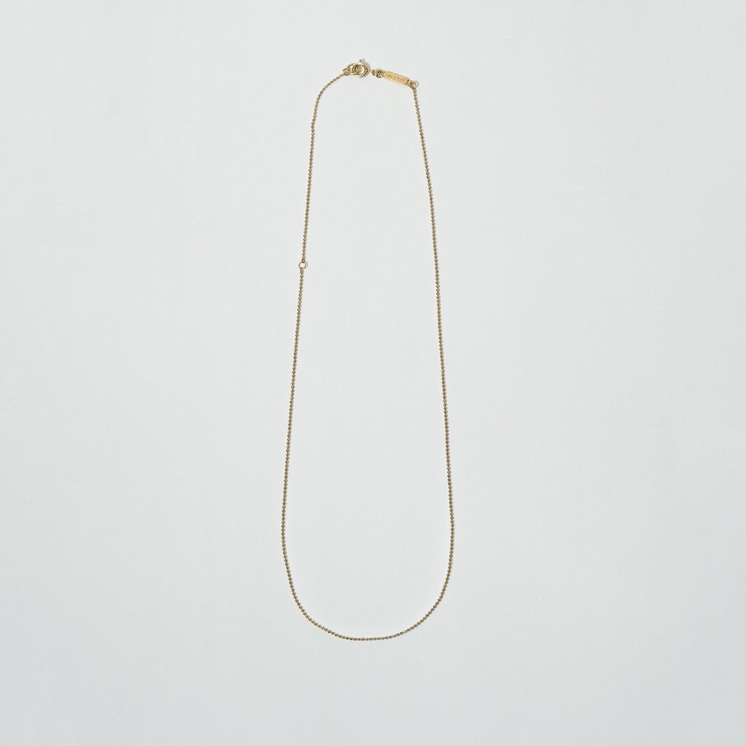 1mm cut ball chain necklace  (gold)