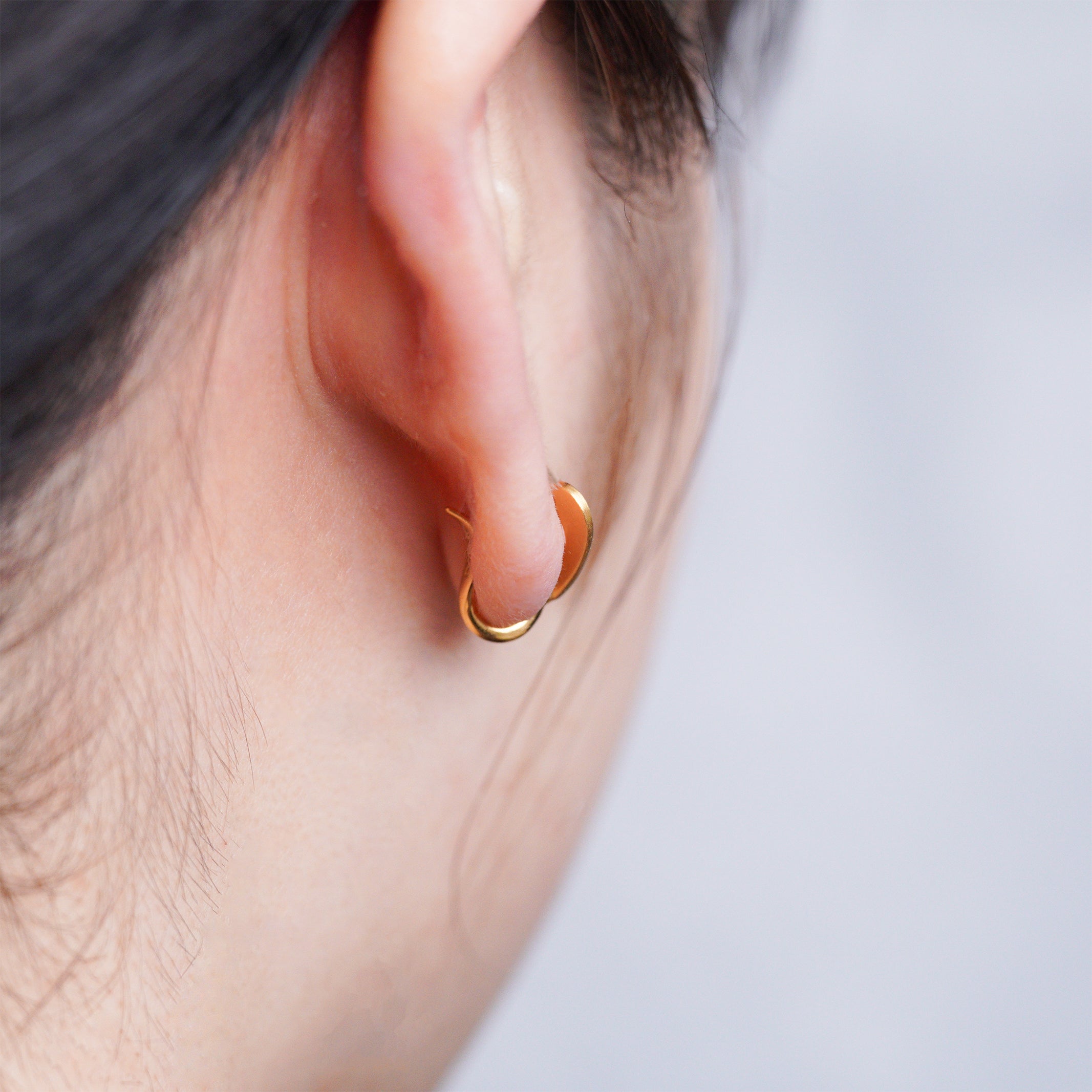 Tiny heart earring ( Gold )