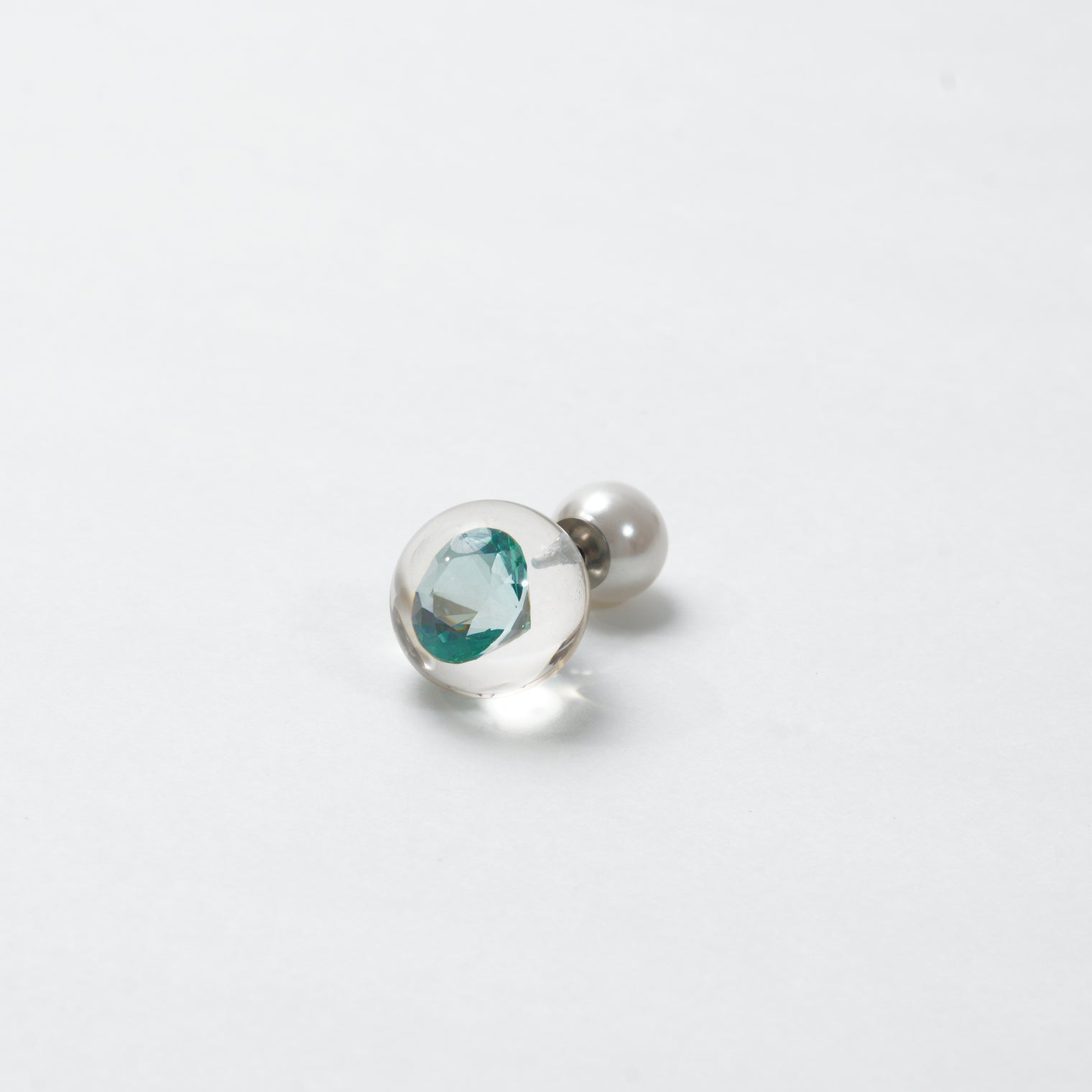 inclusion pierce (cubic zirconia / blue)