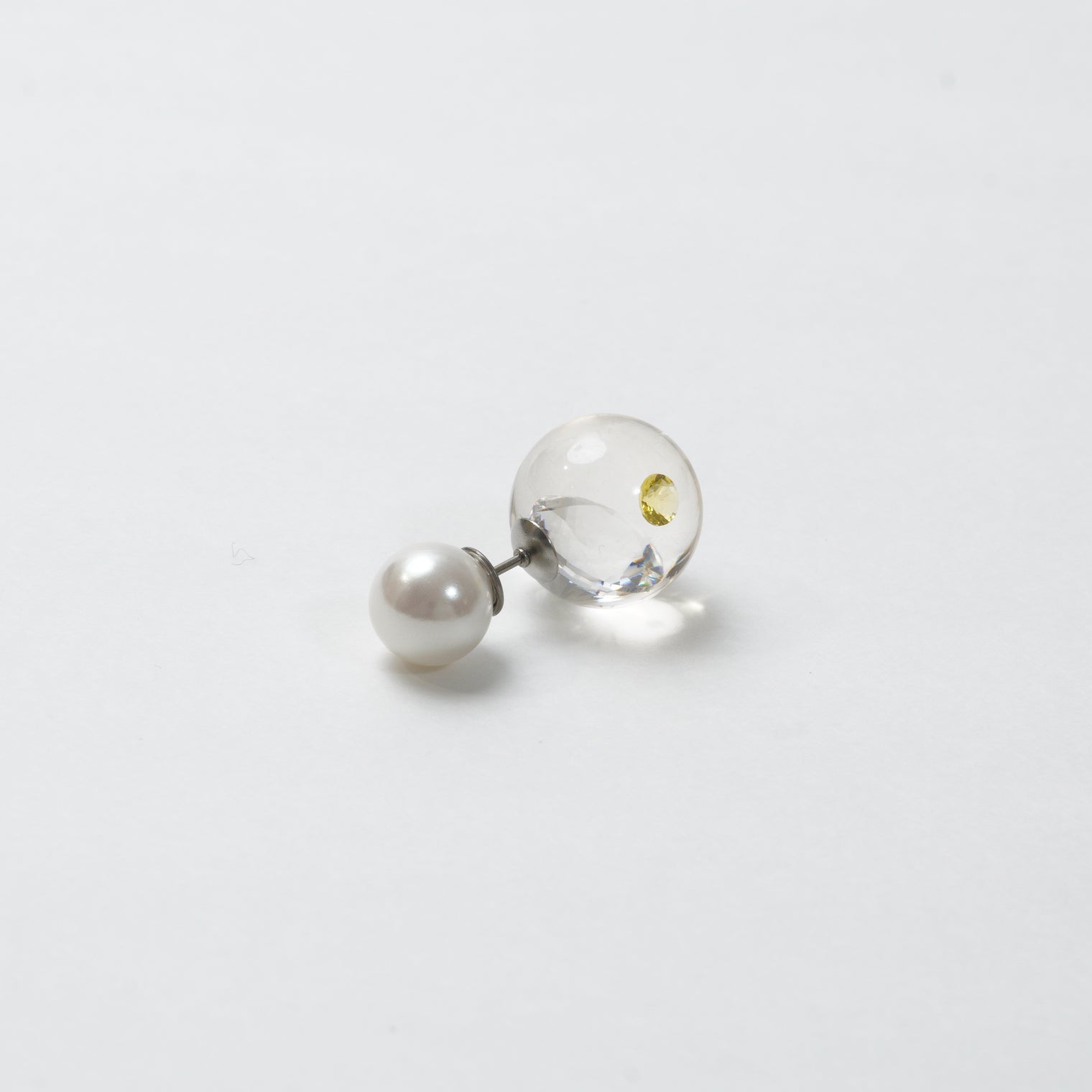 inclusion pierce (cubic zirconia / clear / yellow)