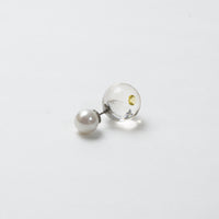 inclusion pierce (cubic zirconia / clear / yellow)