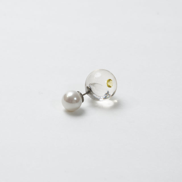 inclusion pierce (cubic zirconia / clear / yellow)