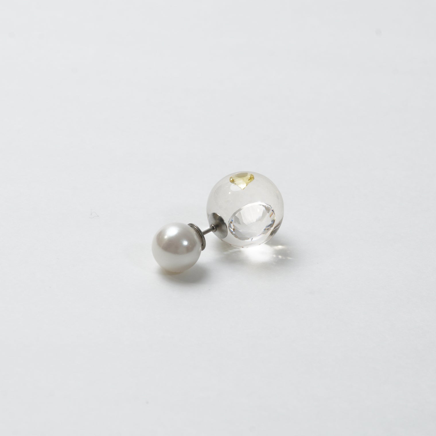 inclusion pierce (cubic zirconia / clear / yellow)