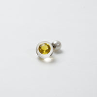 inclusion pierce (cubic zirconia / yellow)