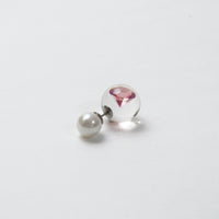inclusion pierce (cubic zirconia / pink)