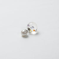 inclusion pierce (5 pieces cubic zirconias / multi violet color)