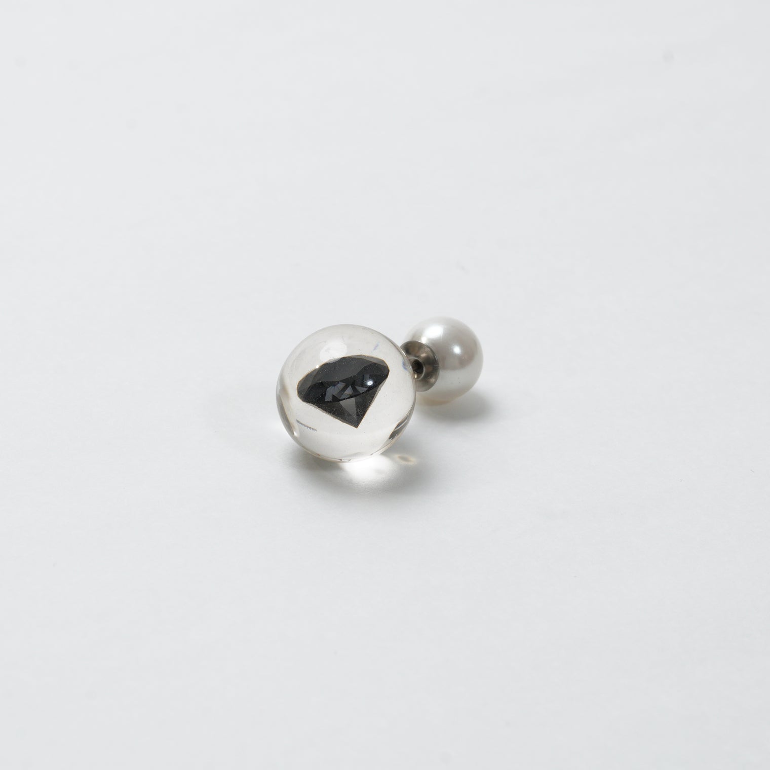 inclusion pierce (cubic zirconia / black)