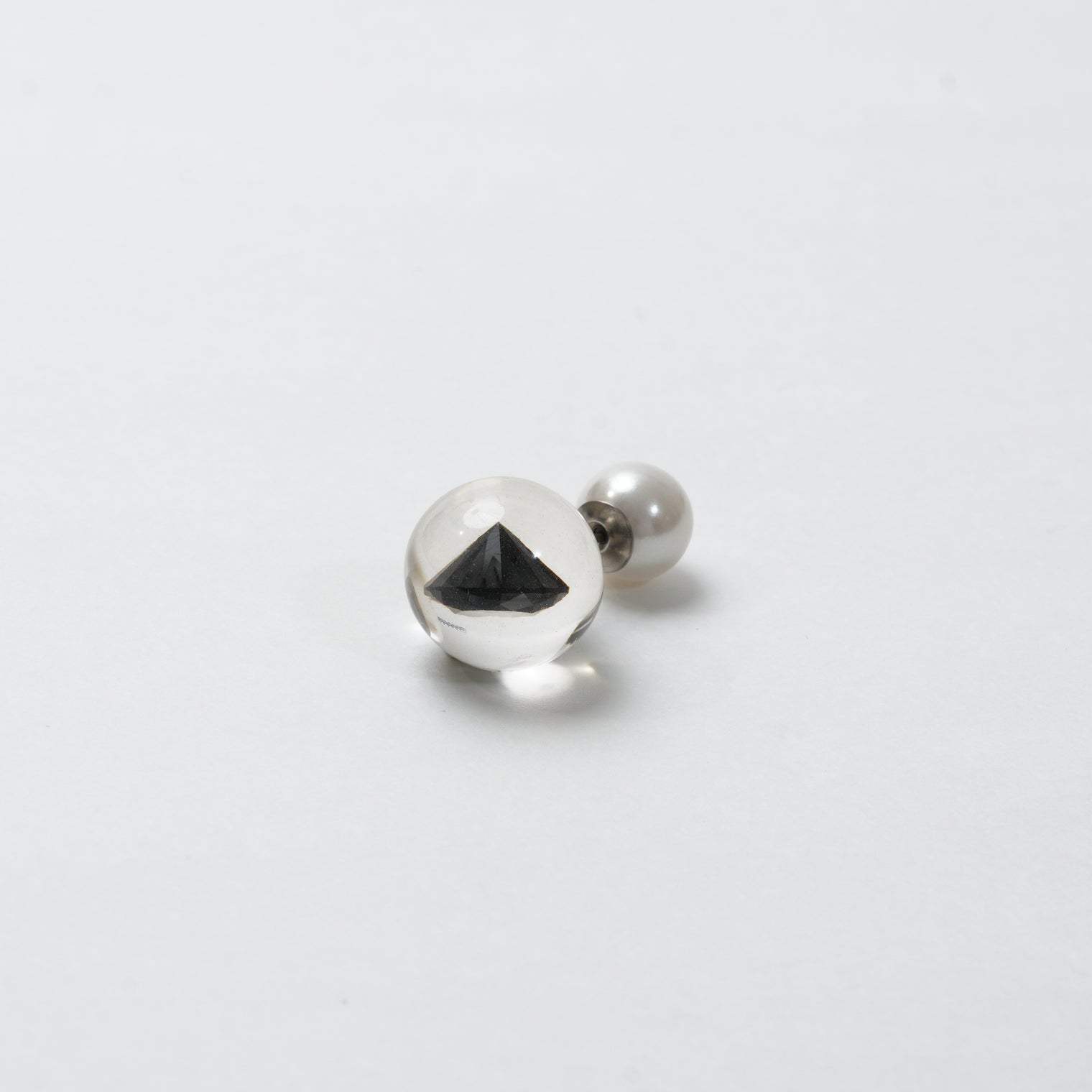 inclusion pierce (cubic zirconia / black)