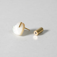 mini Heart pierced earring (Mother of pearl / K10 post)