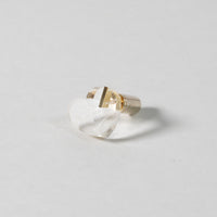 mini Heart pierced earring (Quartz / K10 post)