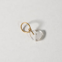 mini Heart charm ( Quartz )