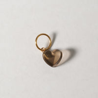 mini Heart charm ( Smoky quartz）