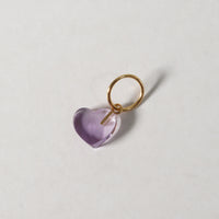 mini Heart charm ( Amethyst )