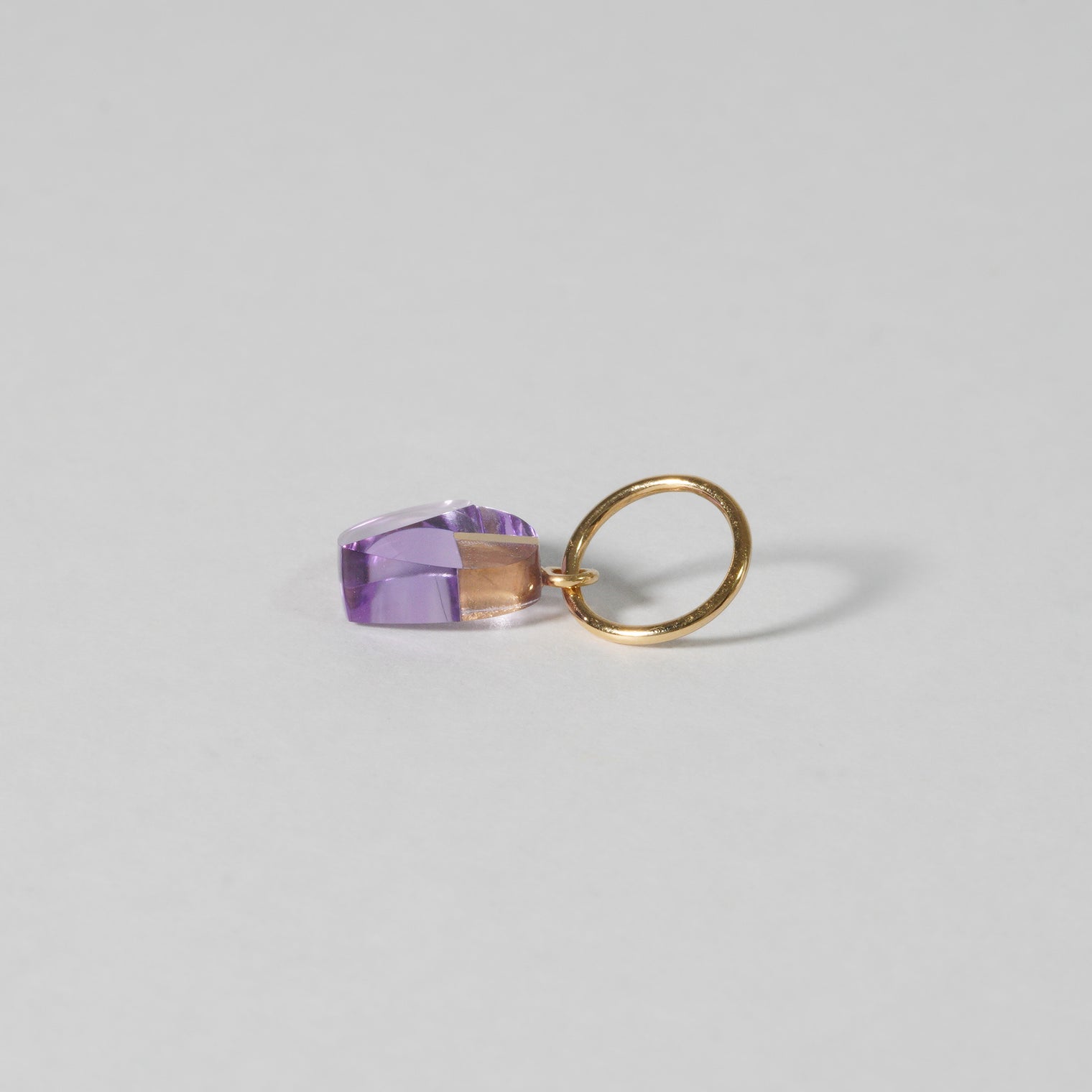 mini Heart charm ( Amethyst )