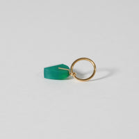 mini Heart charm ( Green agate )