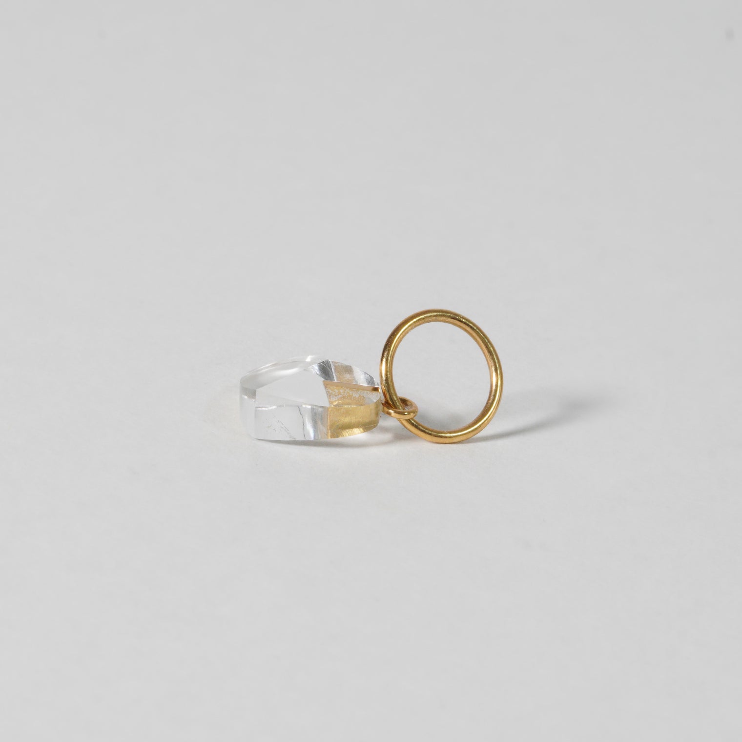 mini Heart charm ( Quartz )