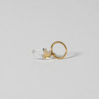 mini Heart charm ( Quartz )
