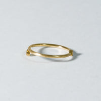 2 stones ring(cubic zirconia/gold)