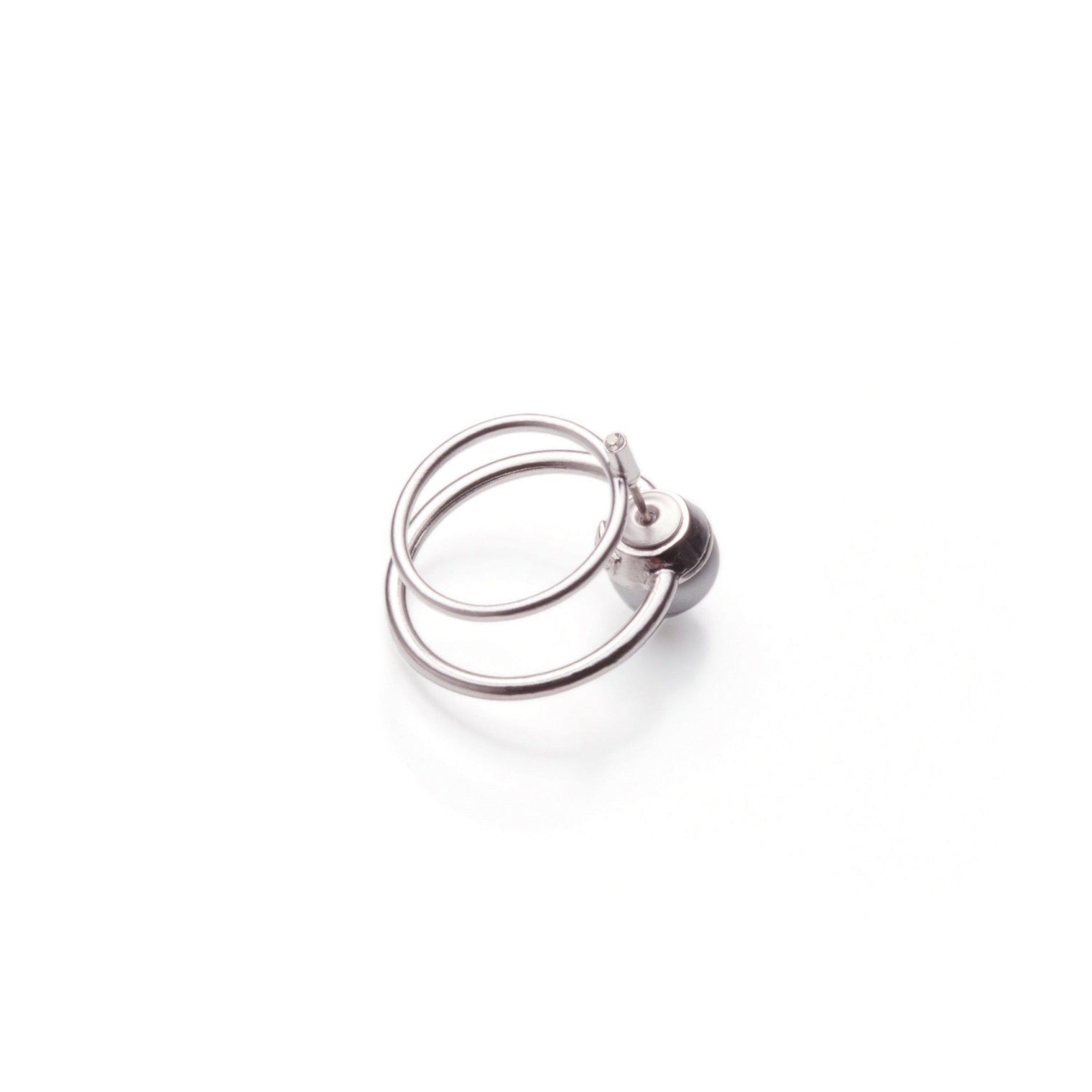 hoop catch pierce (circle / 24mm hoop / silver)