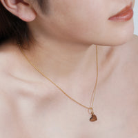 mini Heart charm ( Smoky quartz）